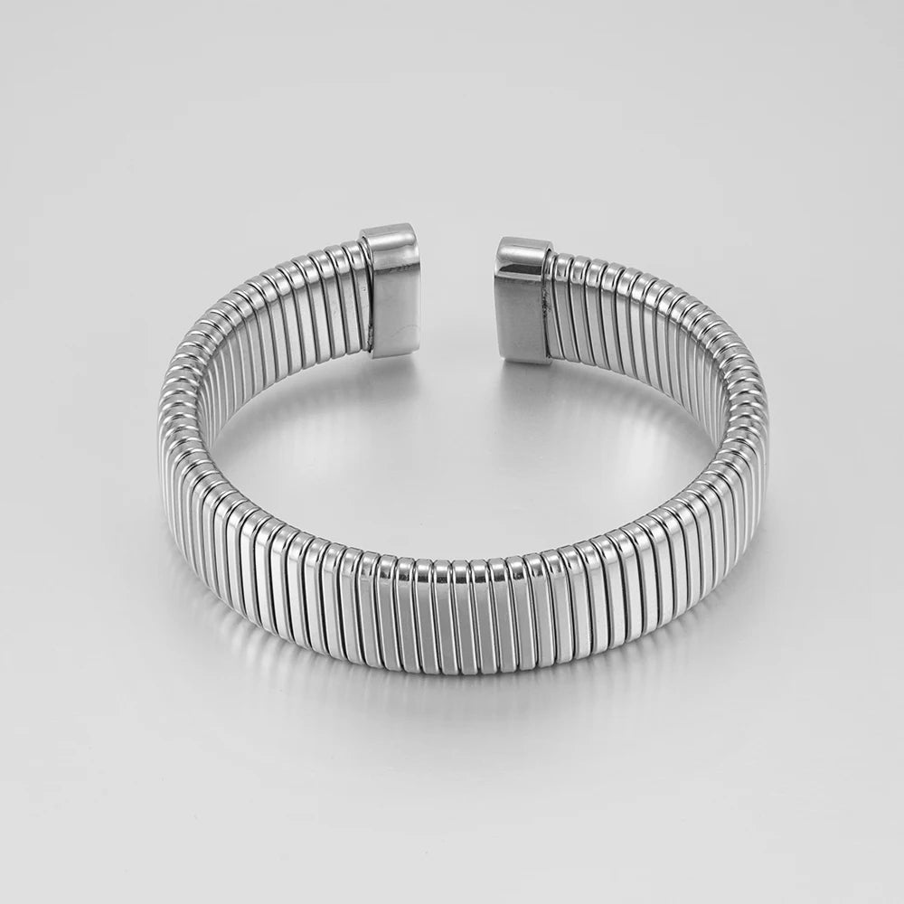Textured Elastic Cuff Bracelet