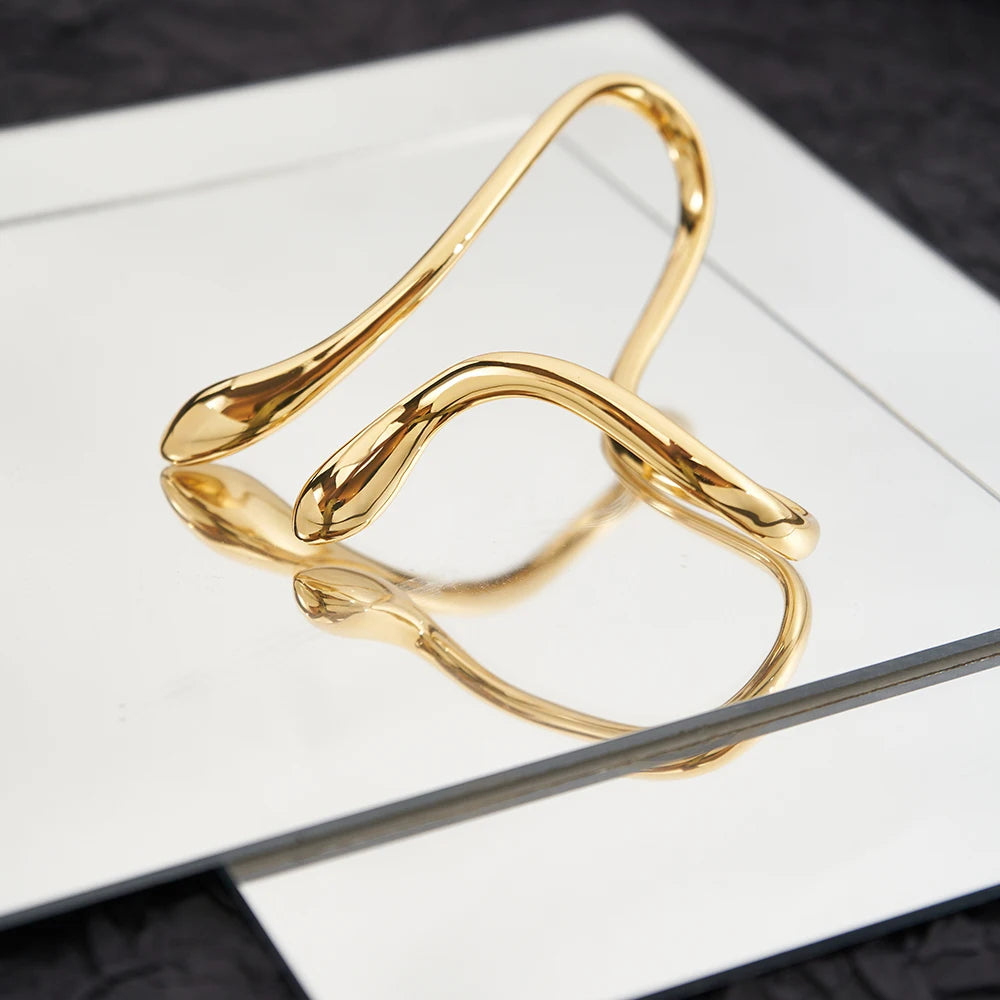 Water Open Palm Punk Bangle