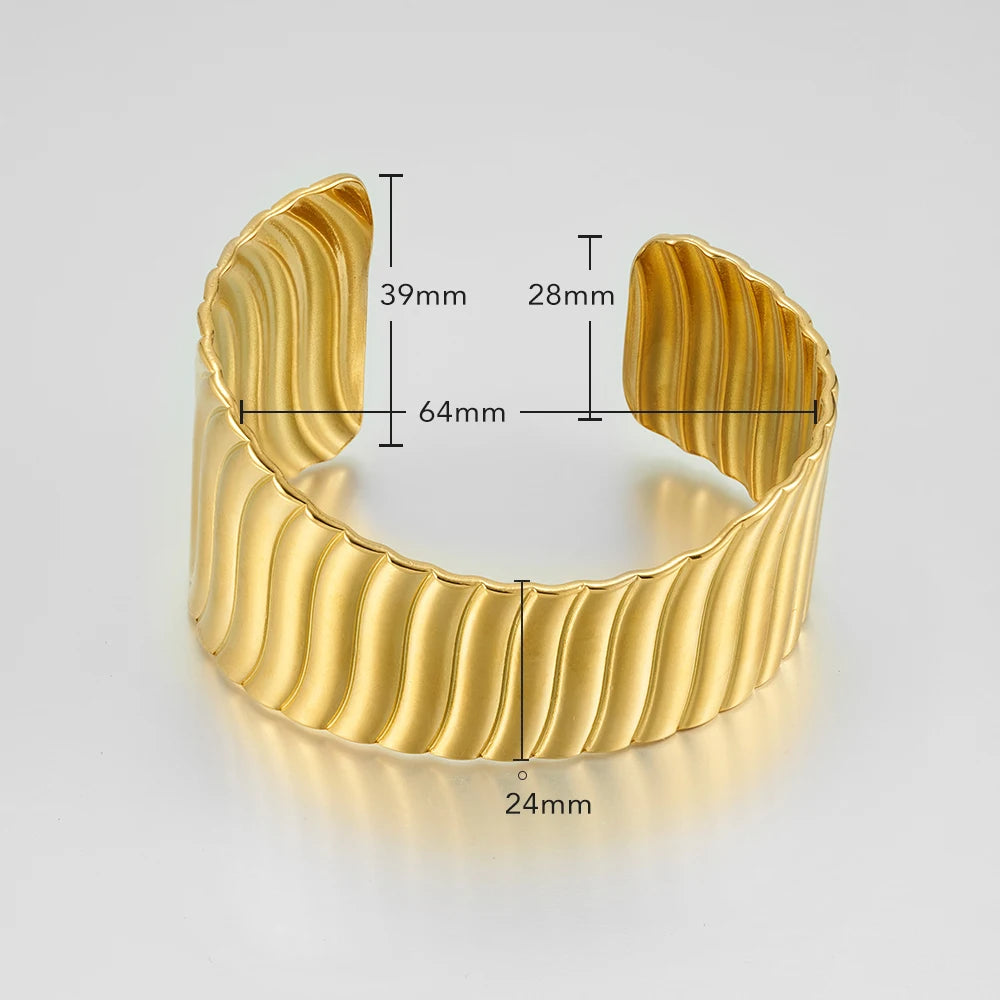 Wavy Stripe Cuff Bracelet