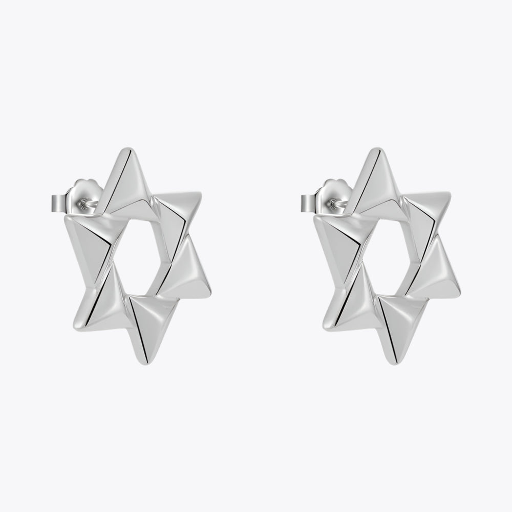 Snowflake Star Stud Earring