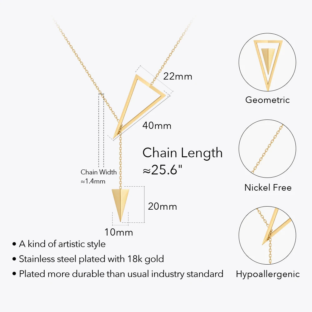 Triangle Geometric Necklace