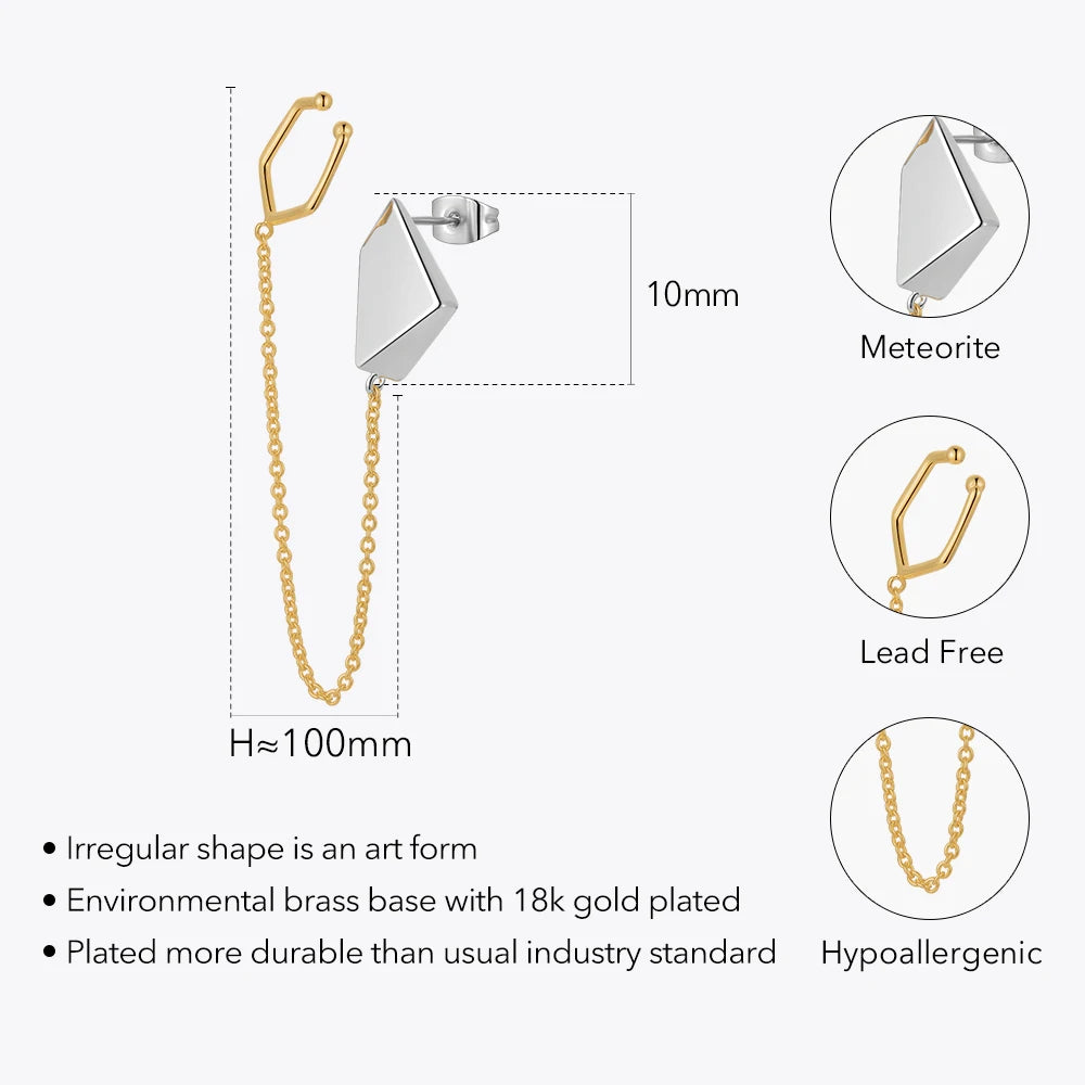 Clip Drop Geometric Earrings