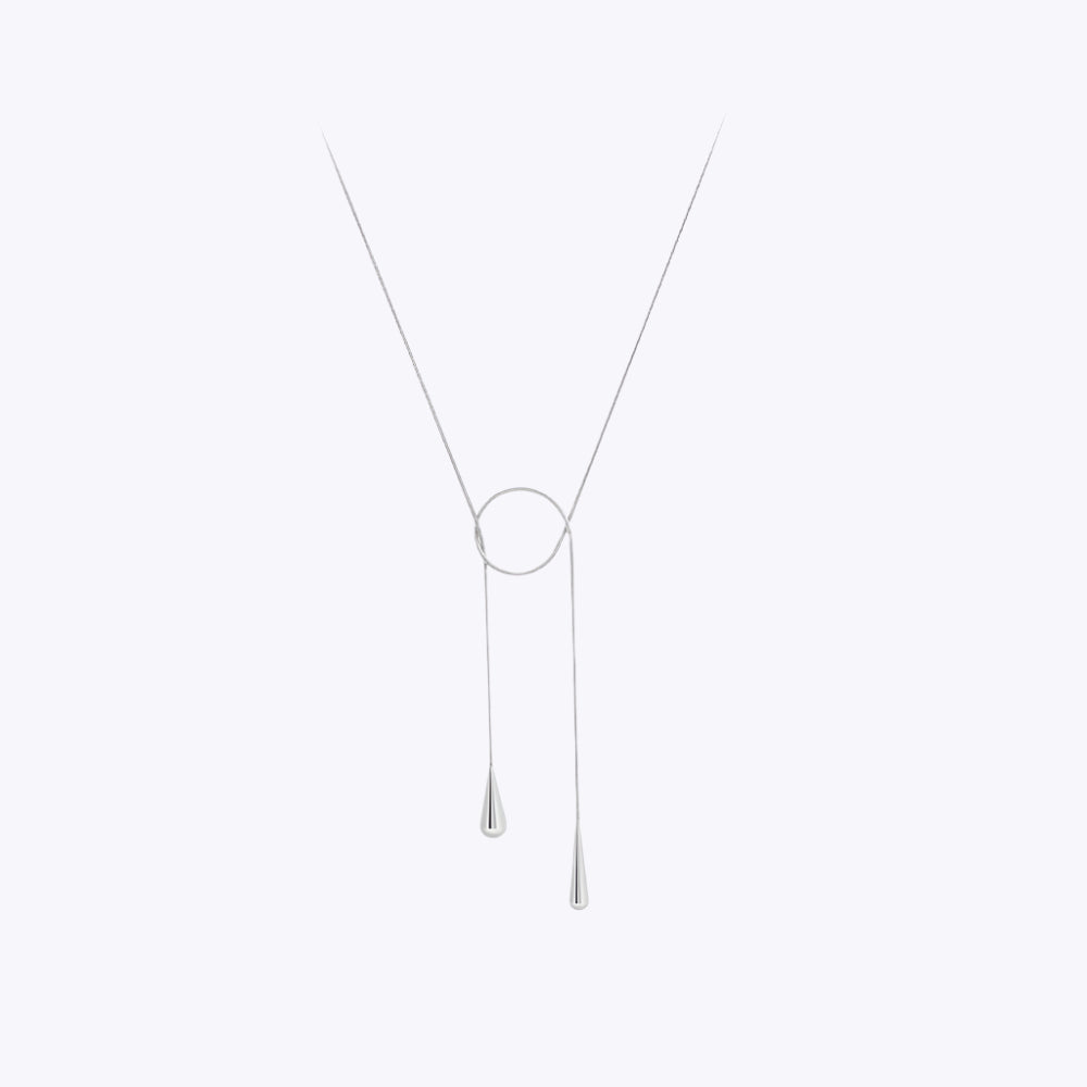 Double Water Drop Punk Necklace