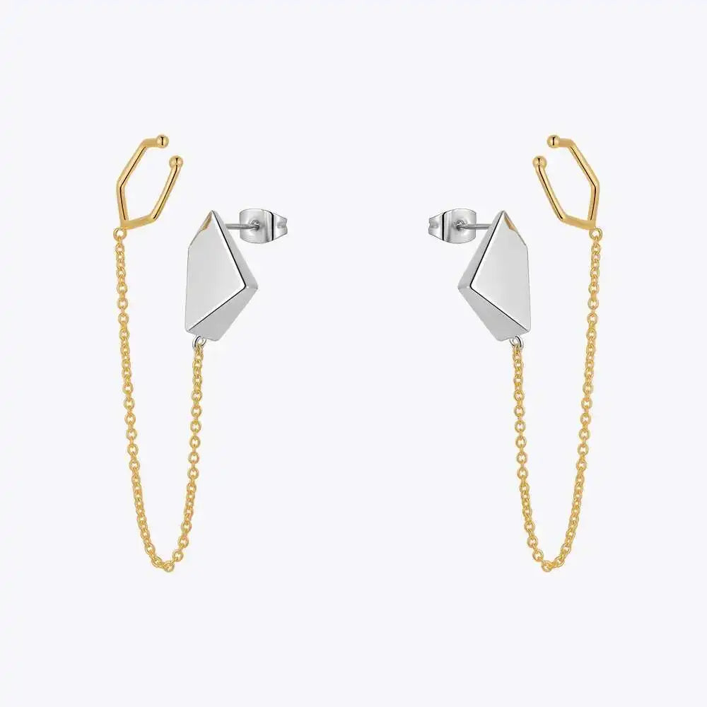 Clip Drop Geometric Earrings