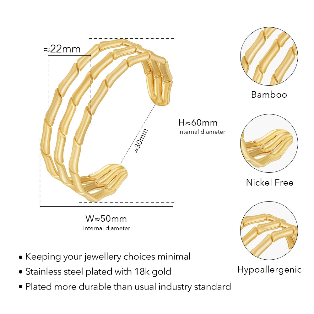 Bamboo Open Bangle