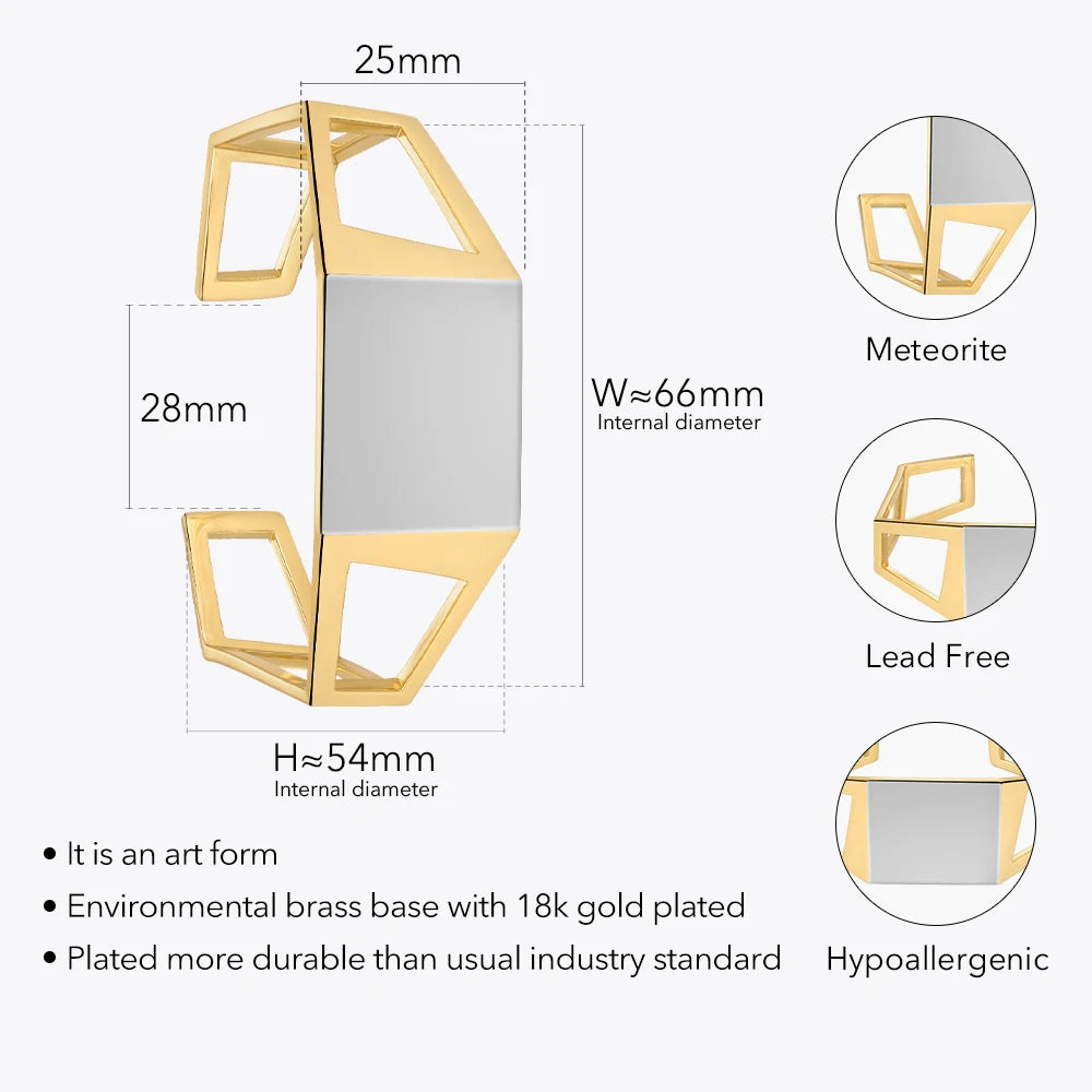 Open Base Geometric Bracelet