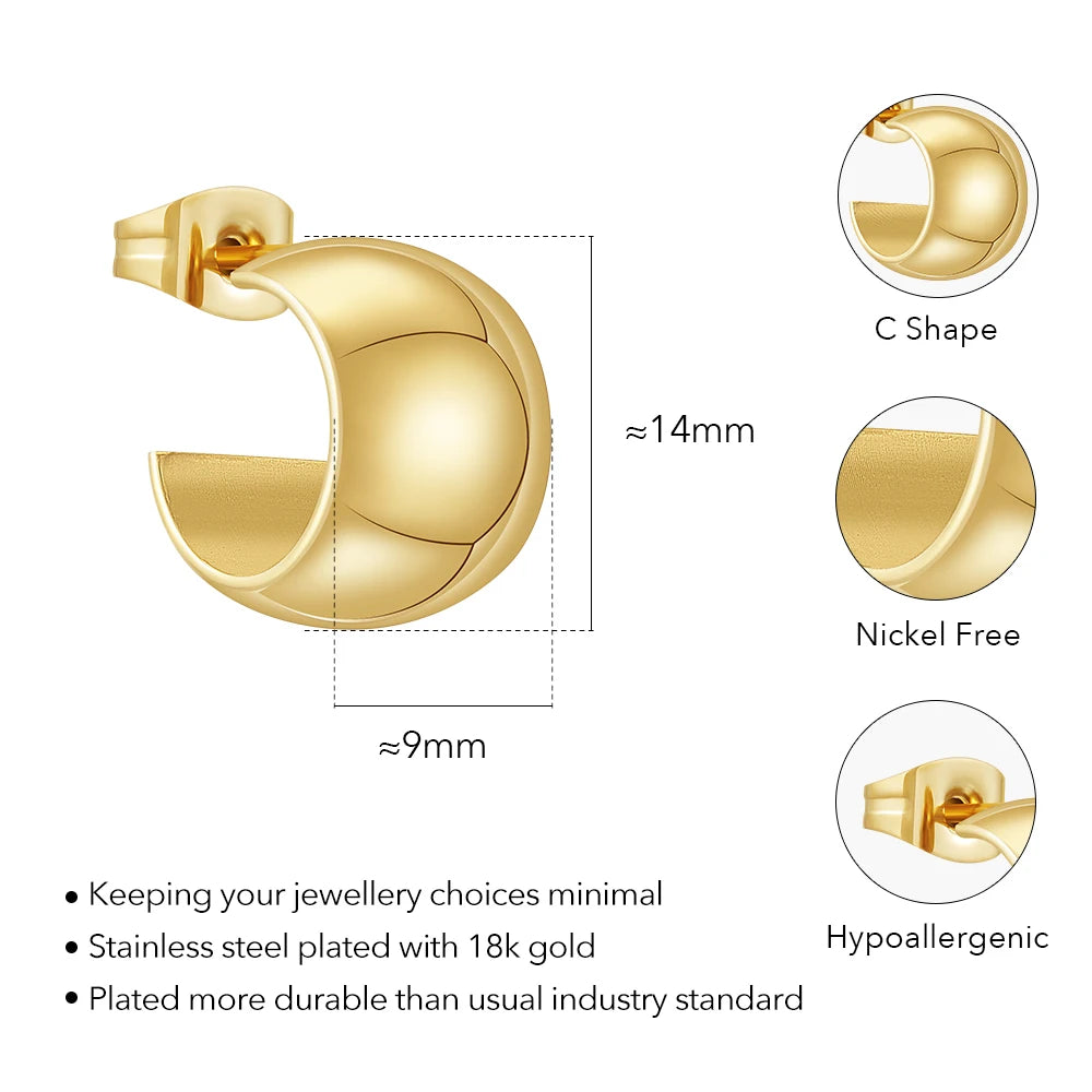 Chunky Hoop Earrings