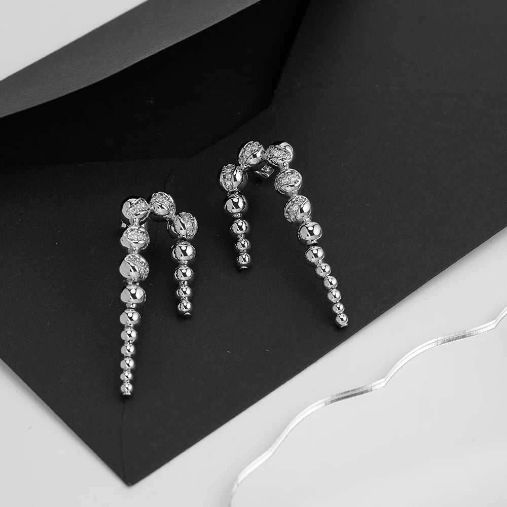 U-Shaped Bead Stud Earrings