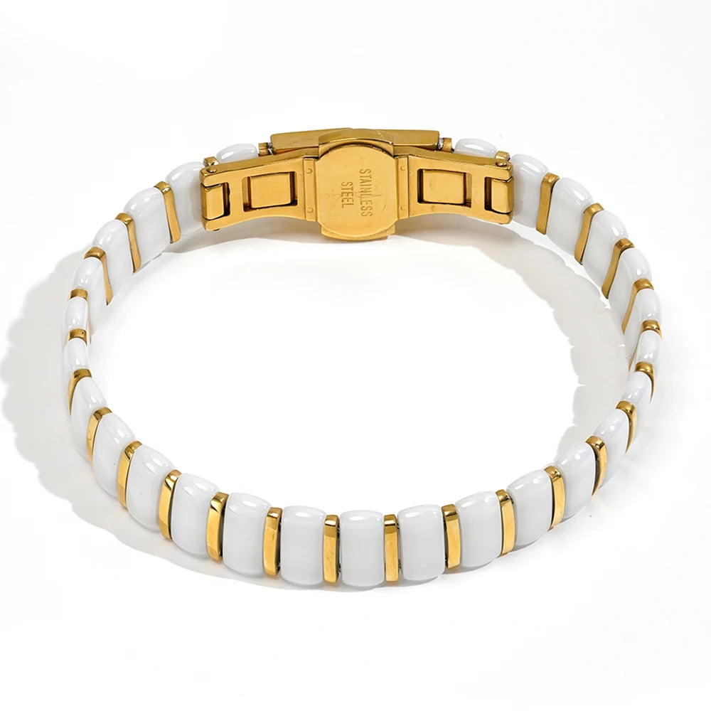 Ceramic Metal Spacer Bracelet & Ring