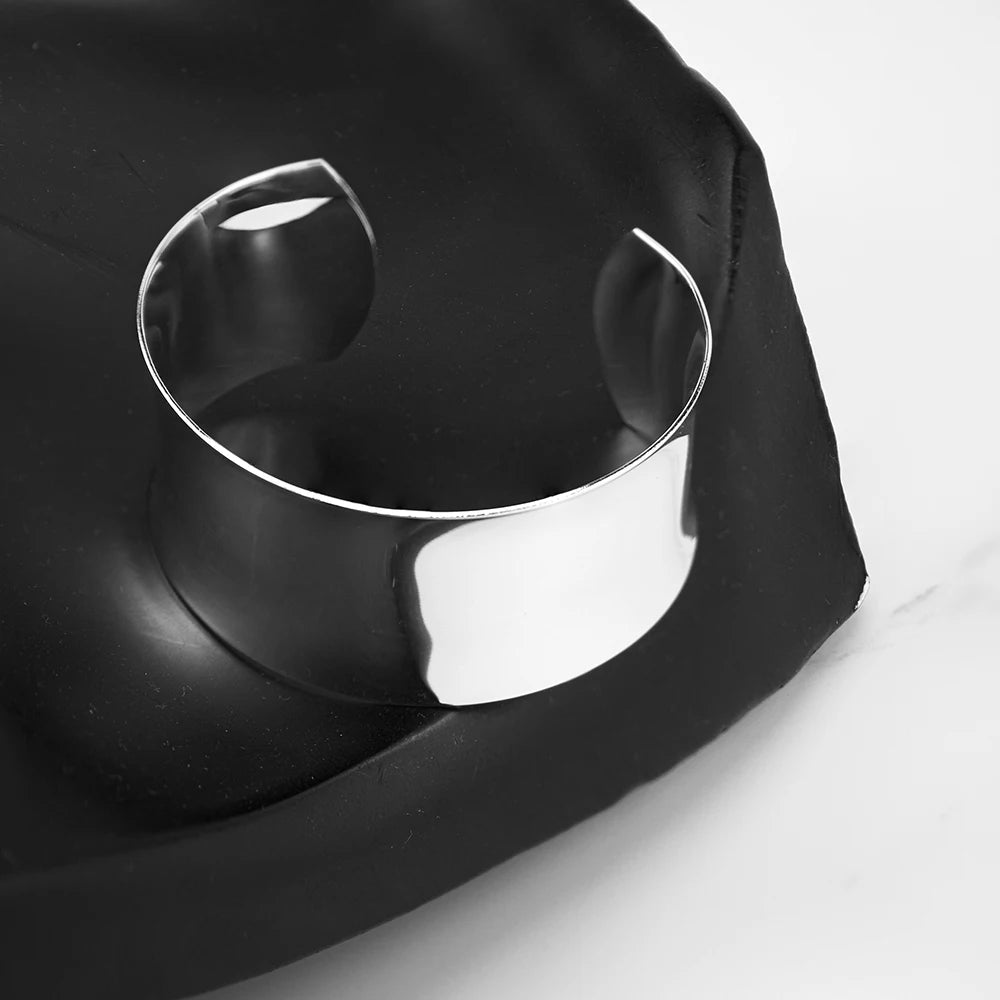 Wide Concave Cuff Bracelet