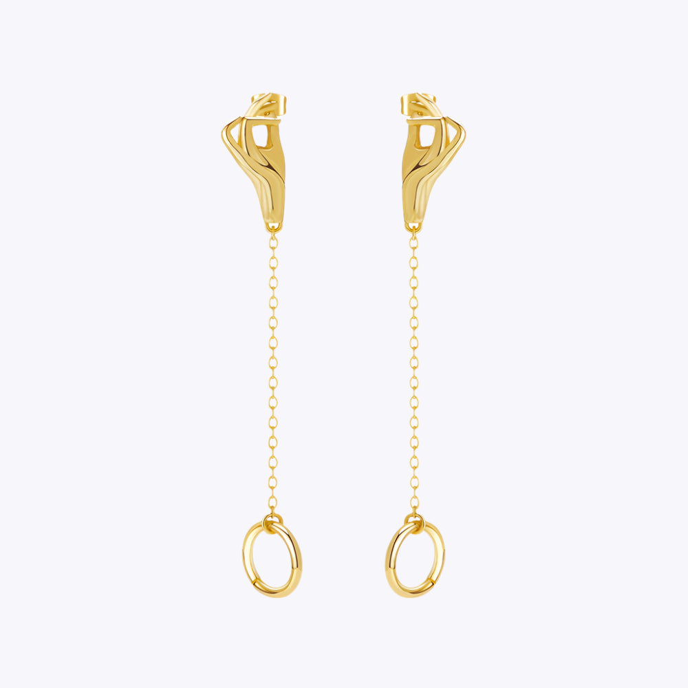 Human Hook Hand Drop Earrings