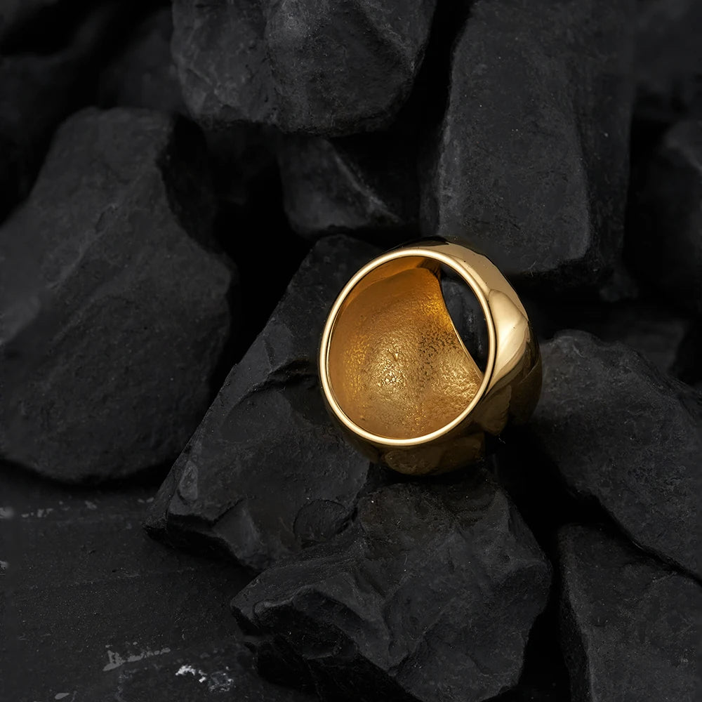 Jumbo Round Geometric Ring