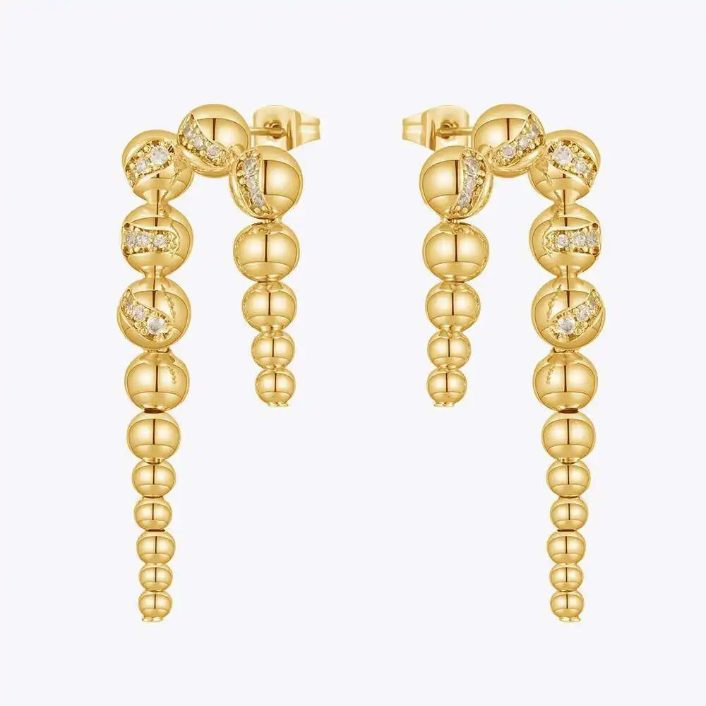 U-Shaped Bead Stud Earrings