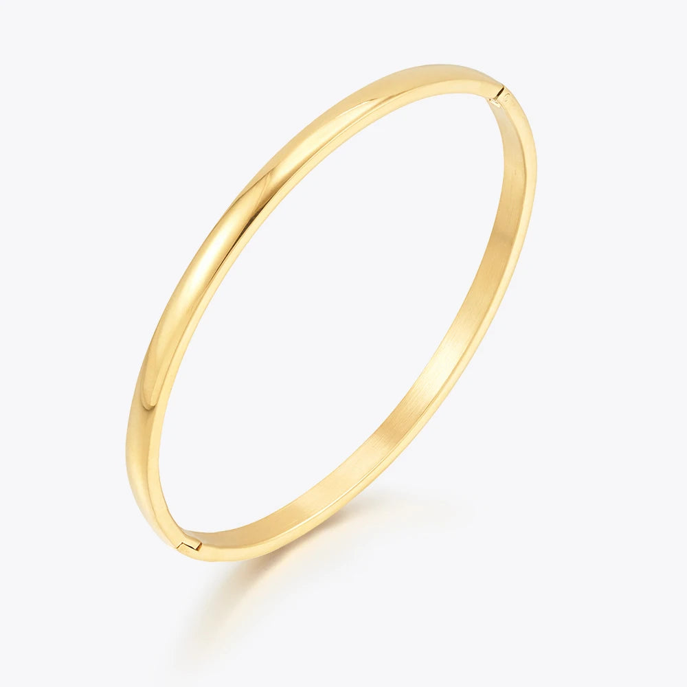 Curved Glossy Bangle Bracelet