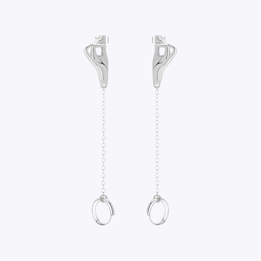 Human Hook Hand Drop Earrings