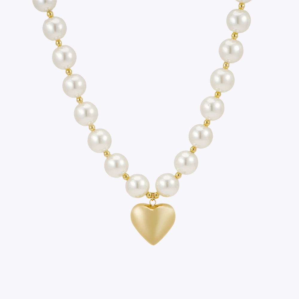 Heart Pearl Necklace