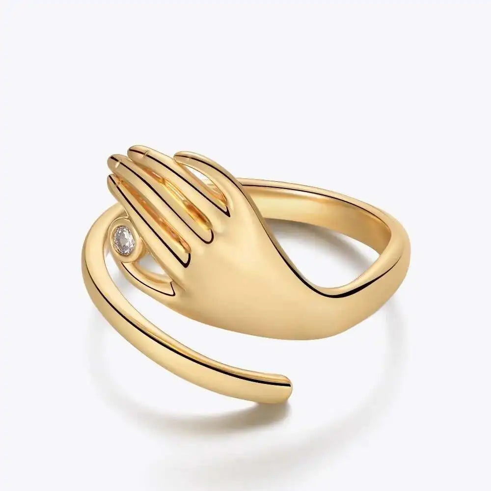 Human Hand Wrap Ring