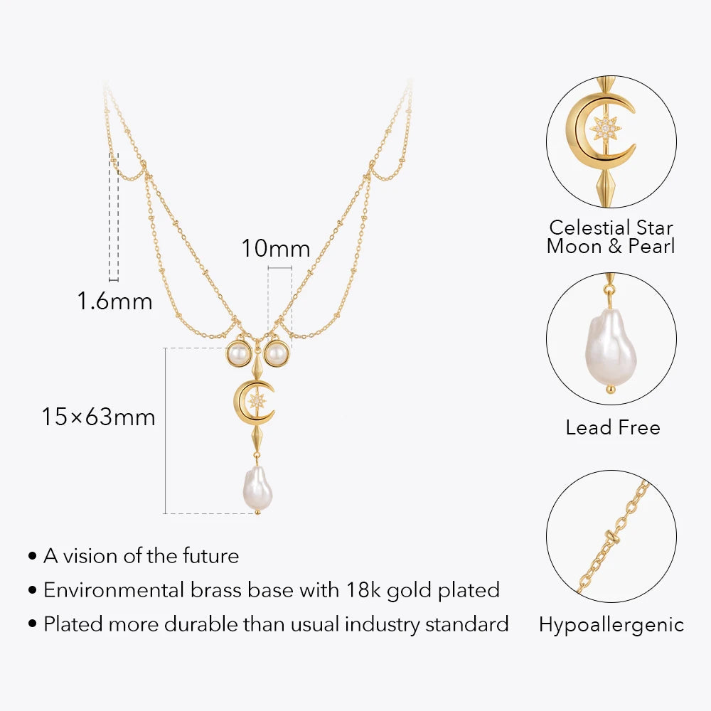 Moon Star Collar Necklace