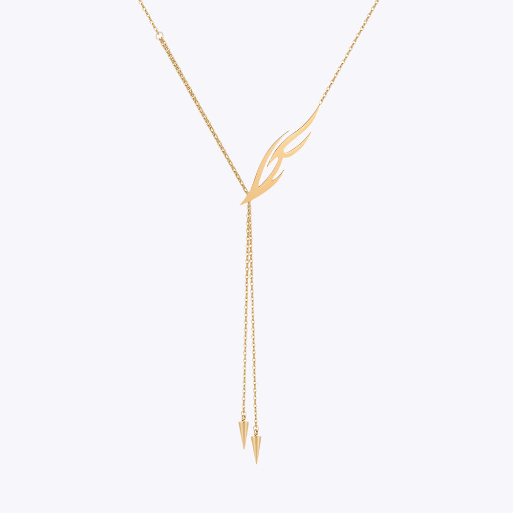 Fire Drop Punk Necklace