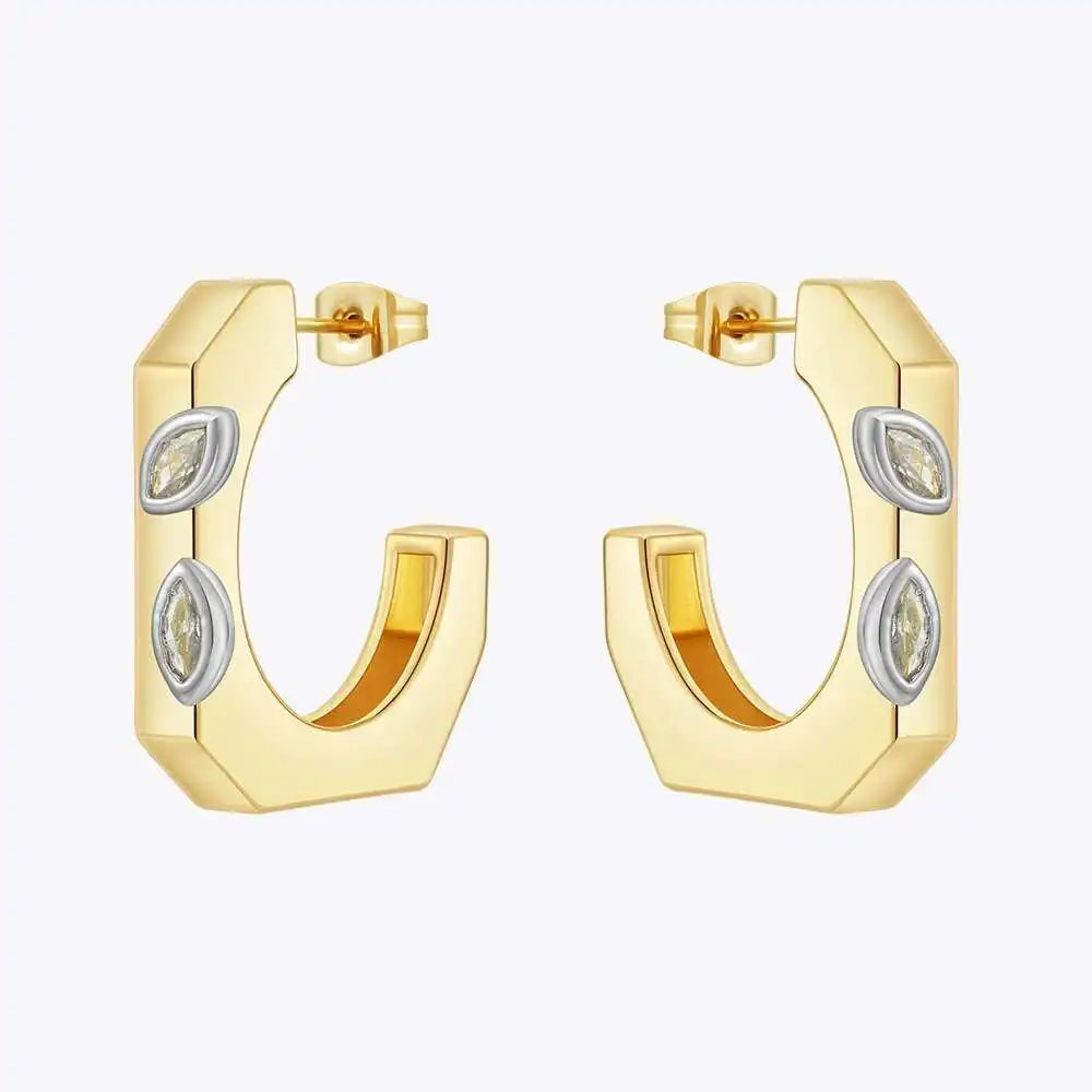 Polygonal Stud Earrings