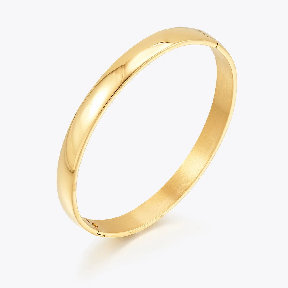 Curved Glossy Bangle Bracelet