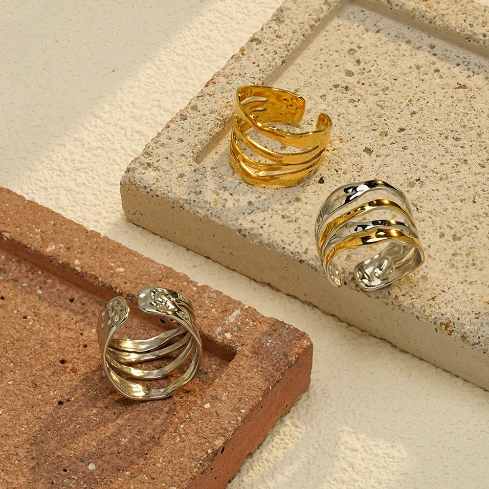 Wave Stack Ring