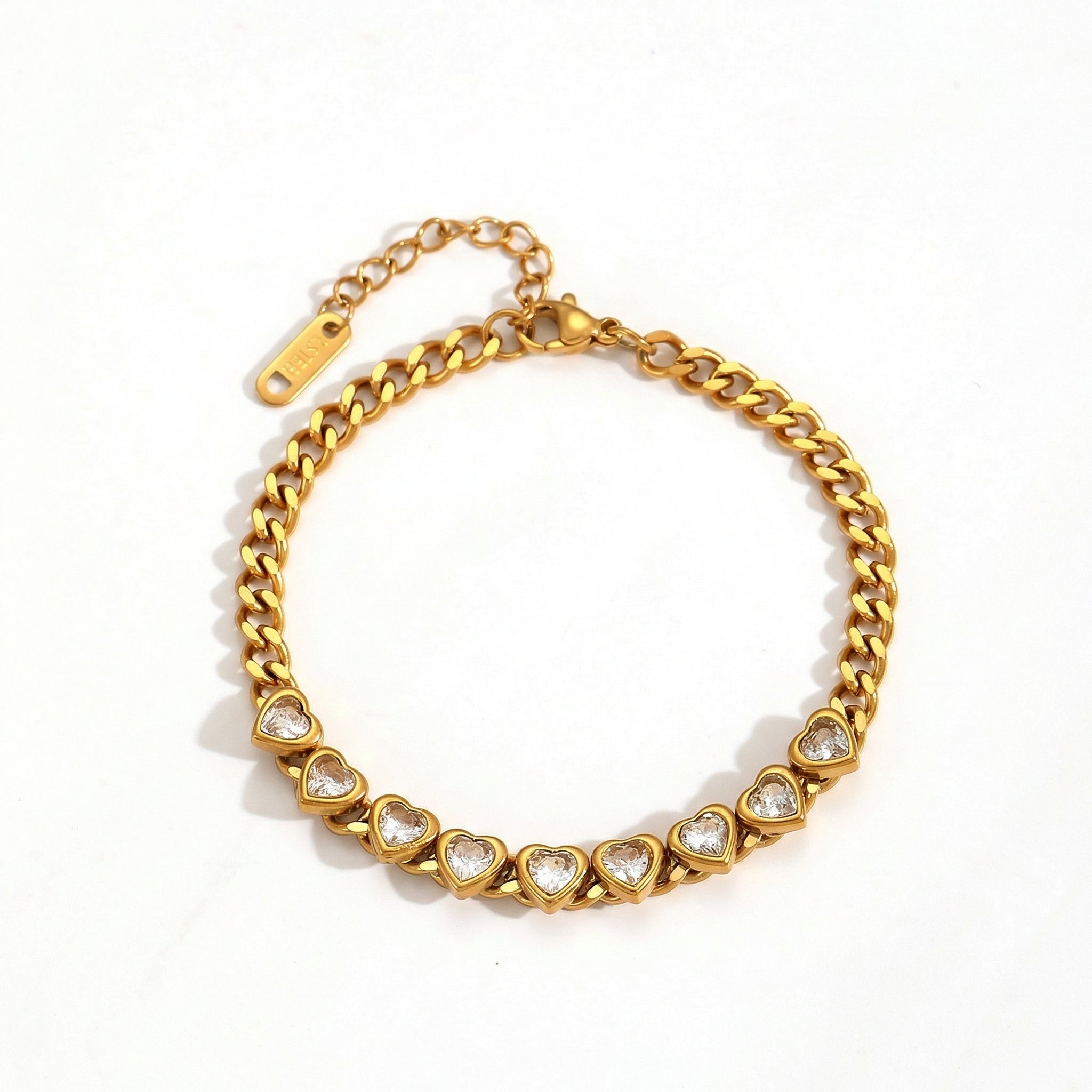 Heart Tennis Bracelet