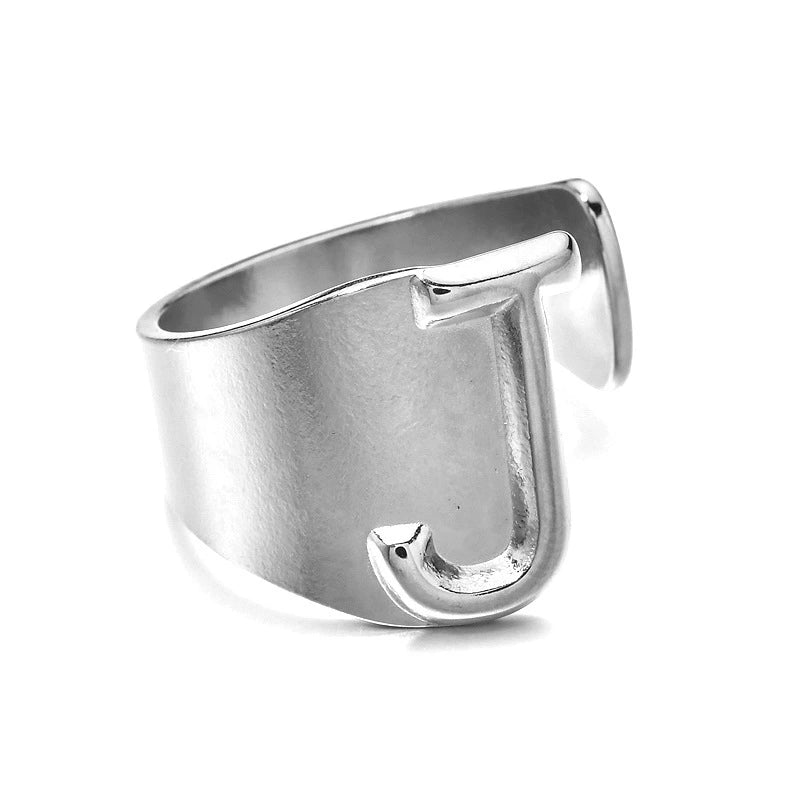 Letter Stack Ring