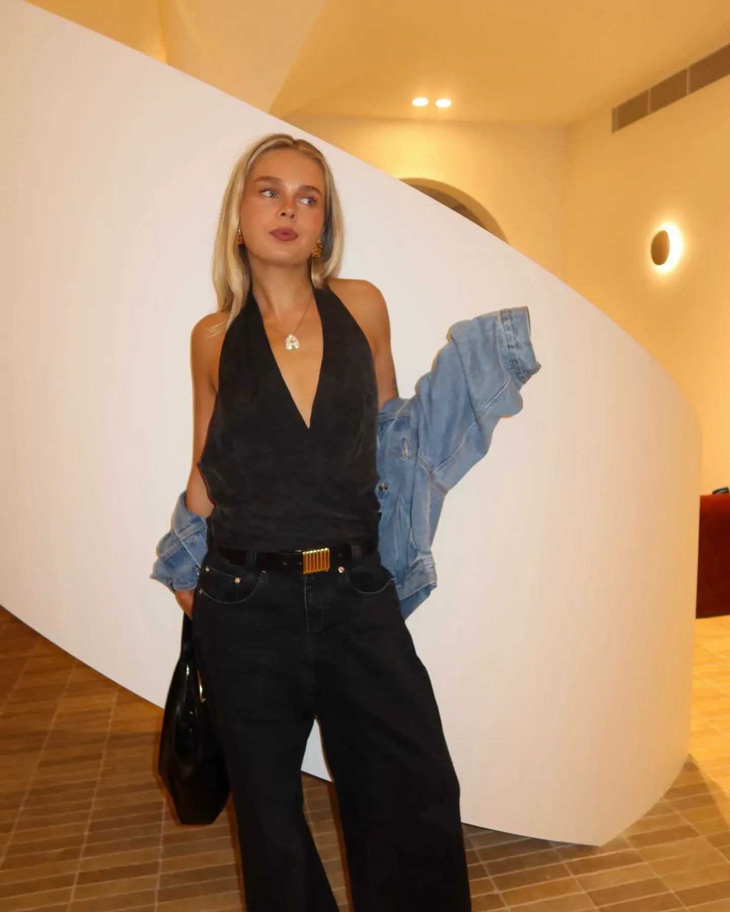 Bubble Initial Diamond Necklace