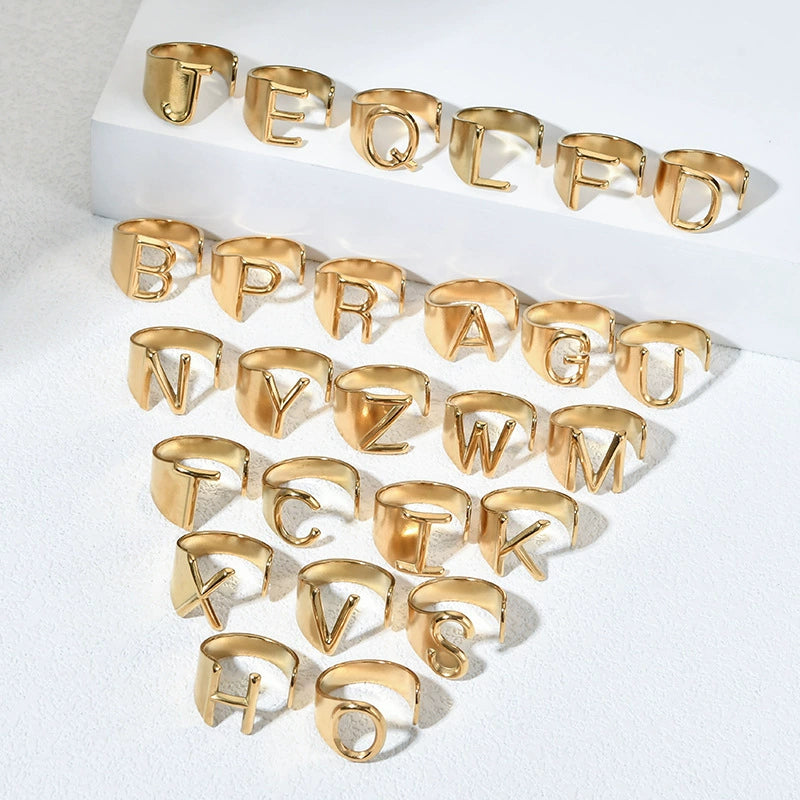 Letter Stack Ring