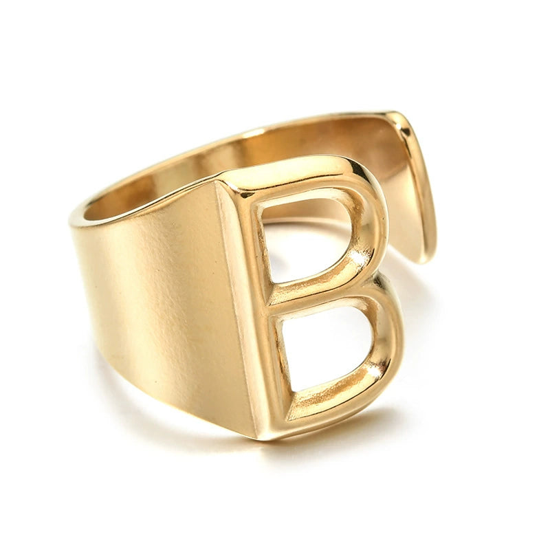 Letter Stack Ring