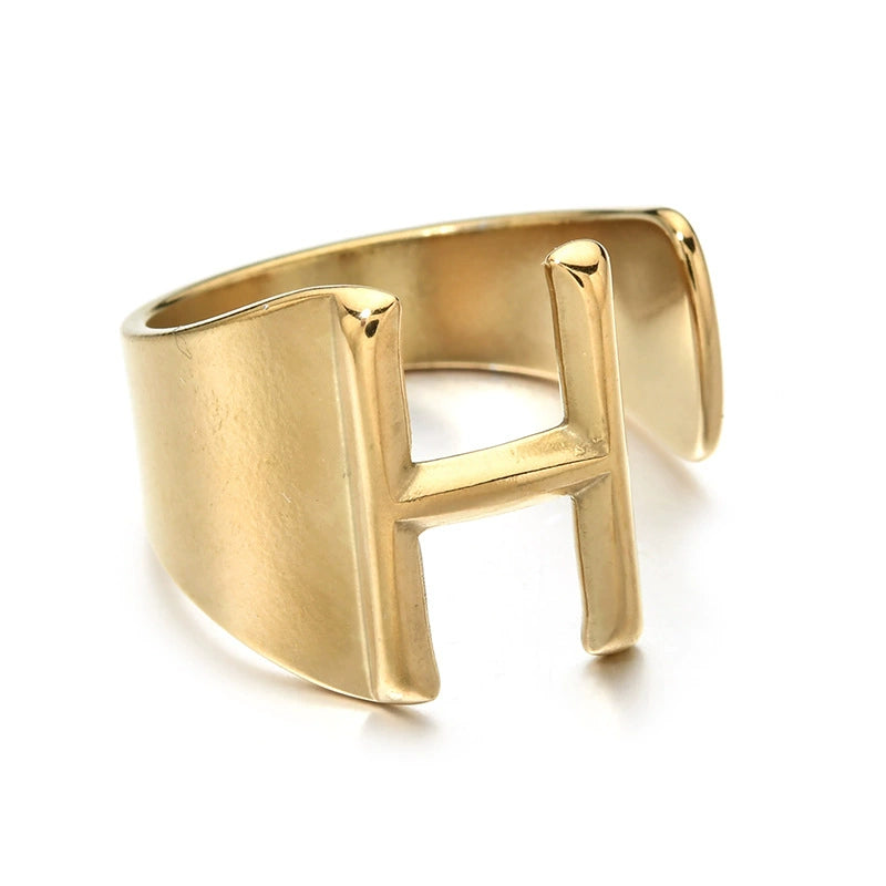 Letter Stack Ring