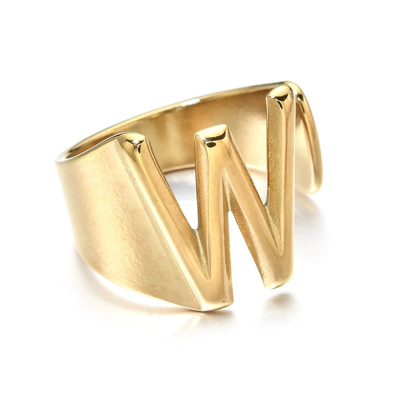 Letter Stack Ring