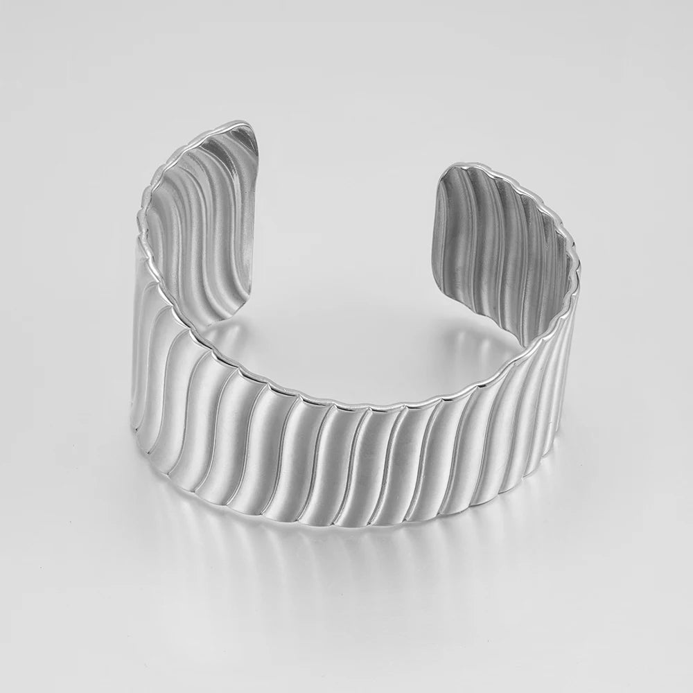 Wavy Stripe Cuff Bracelet