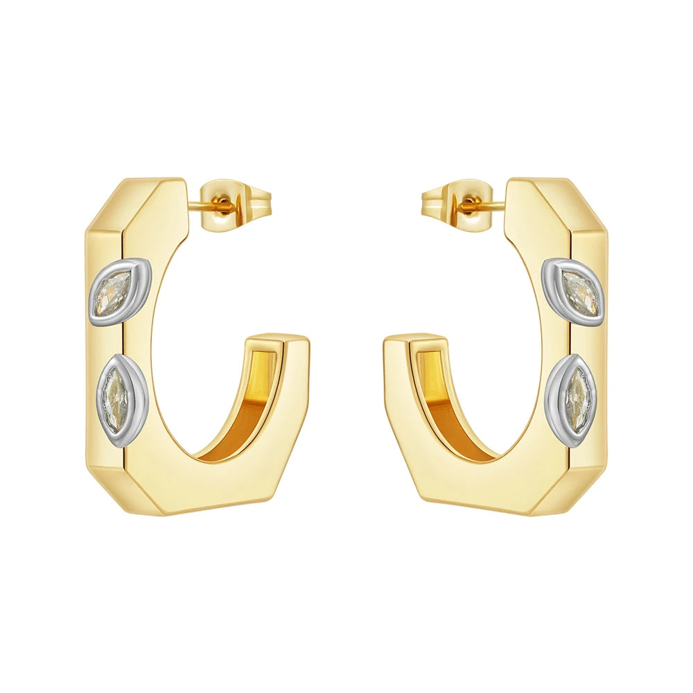 Polygonal Stud Earrings