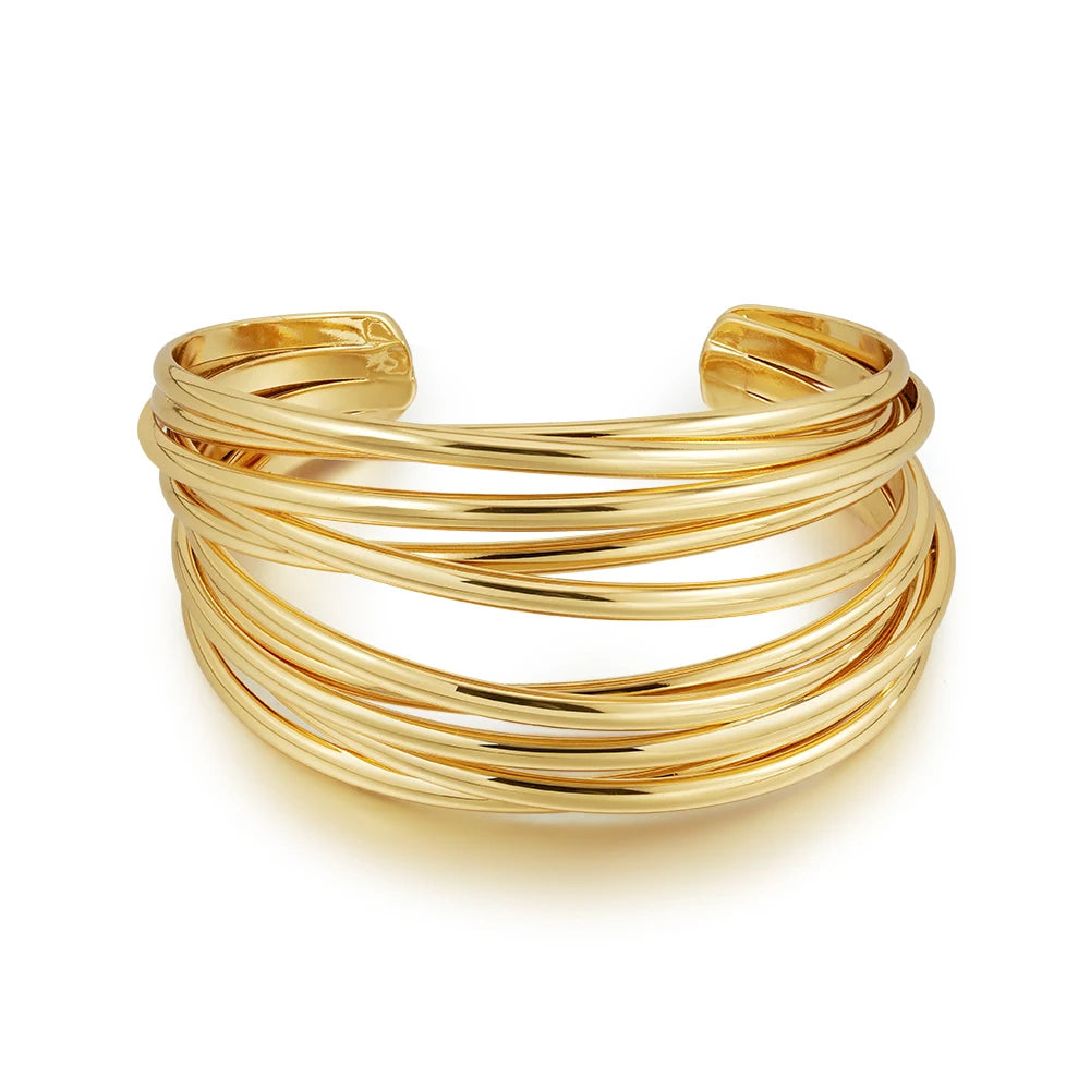 Curved Coil Cuff Bracelet
