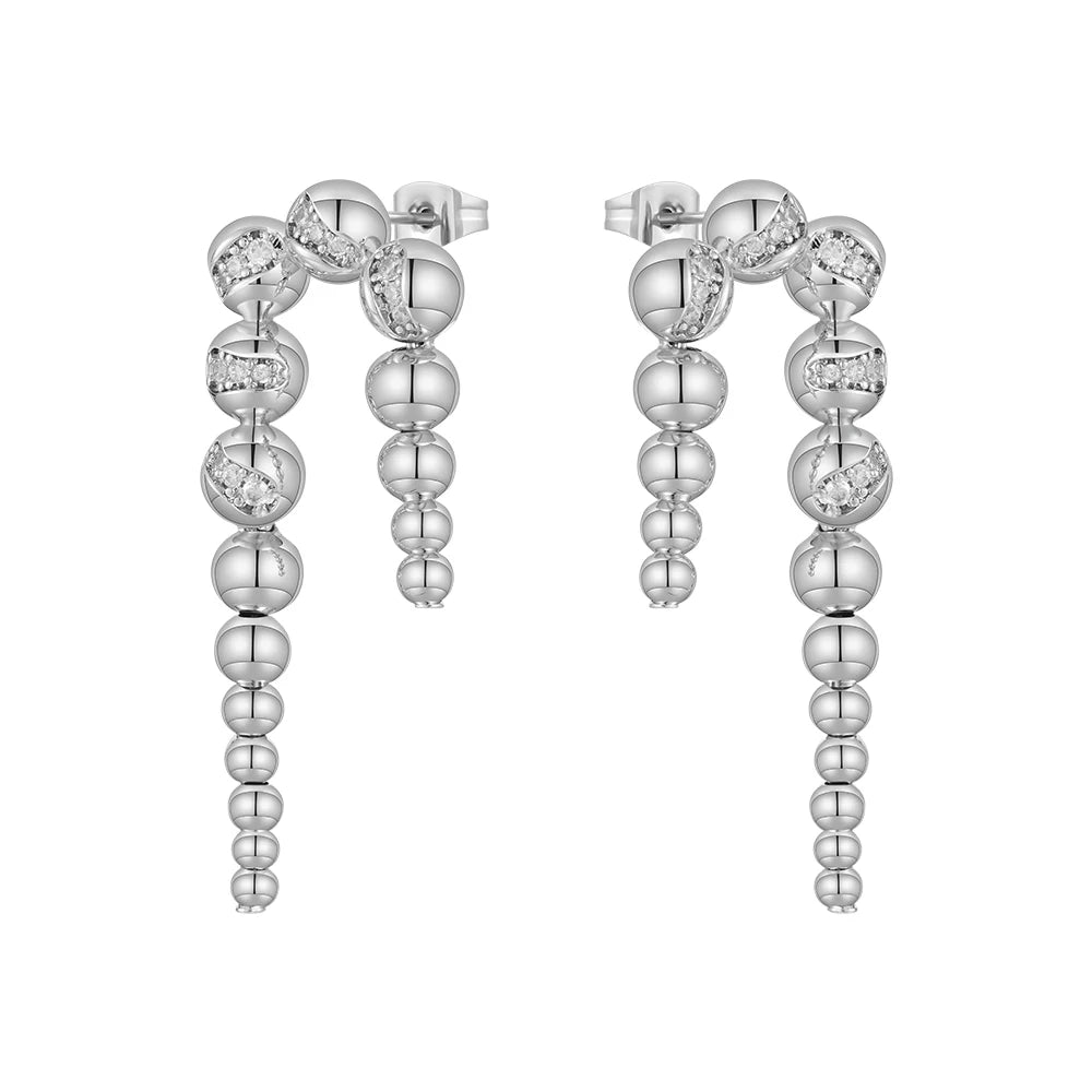 U-Shaped Bead Stud Earrings