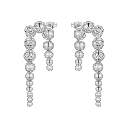 U-Shaped Bead Stud Earrings
