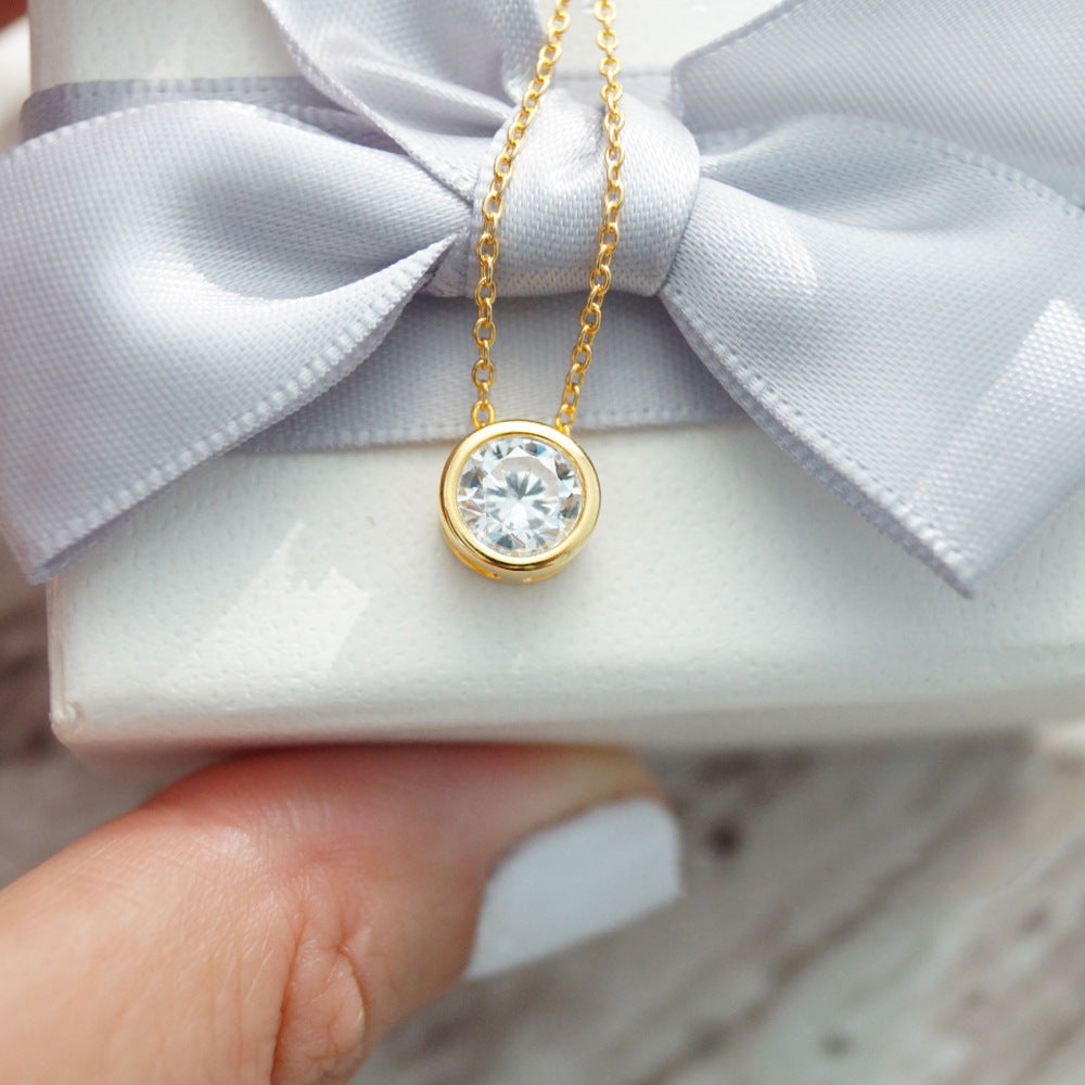 Path birthstone necklace gift box