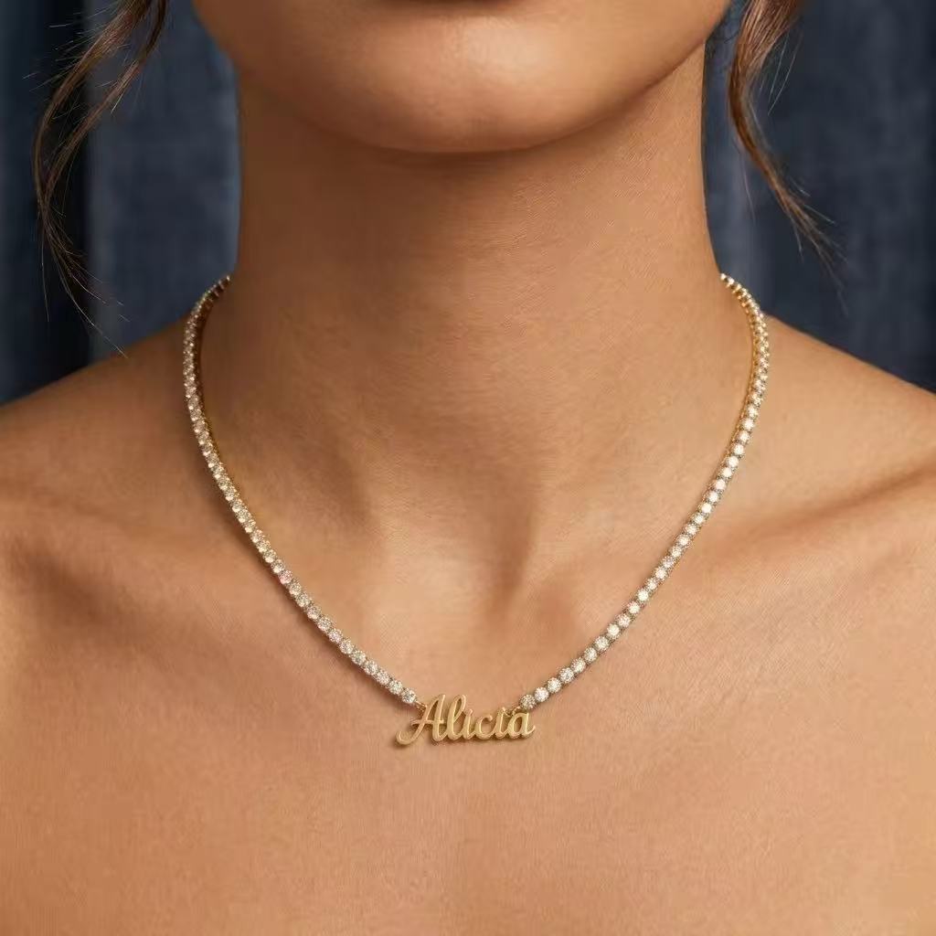 Tennis Name Necklace