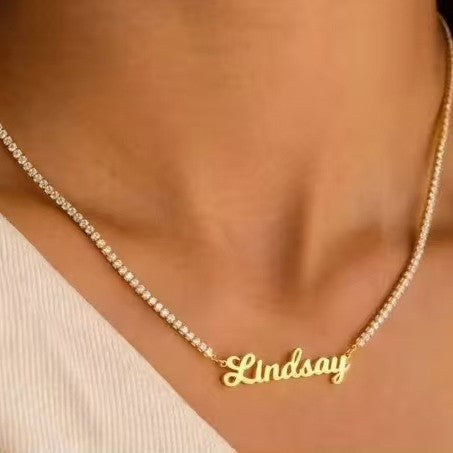 Tennis Name Necklace