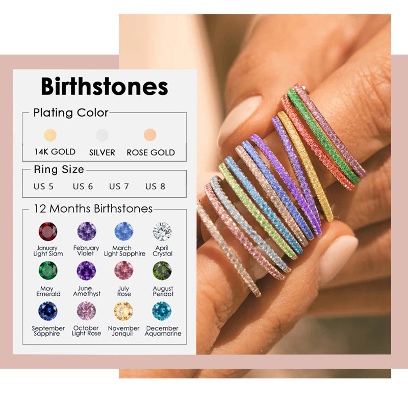 Birthstone Stack Ring