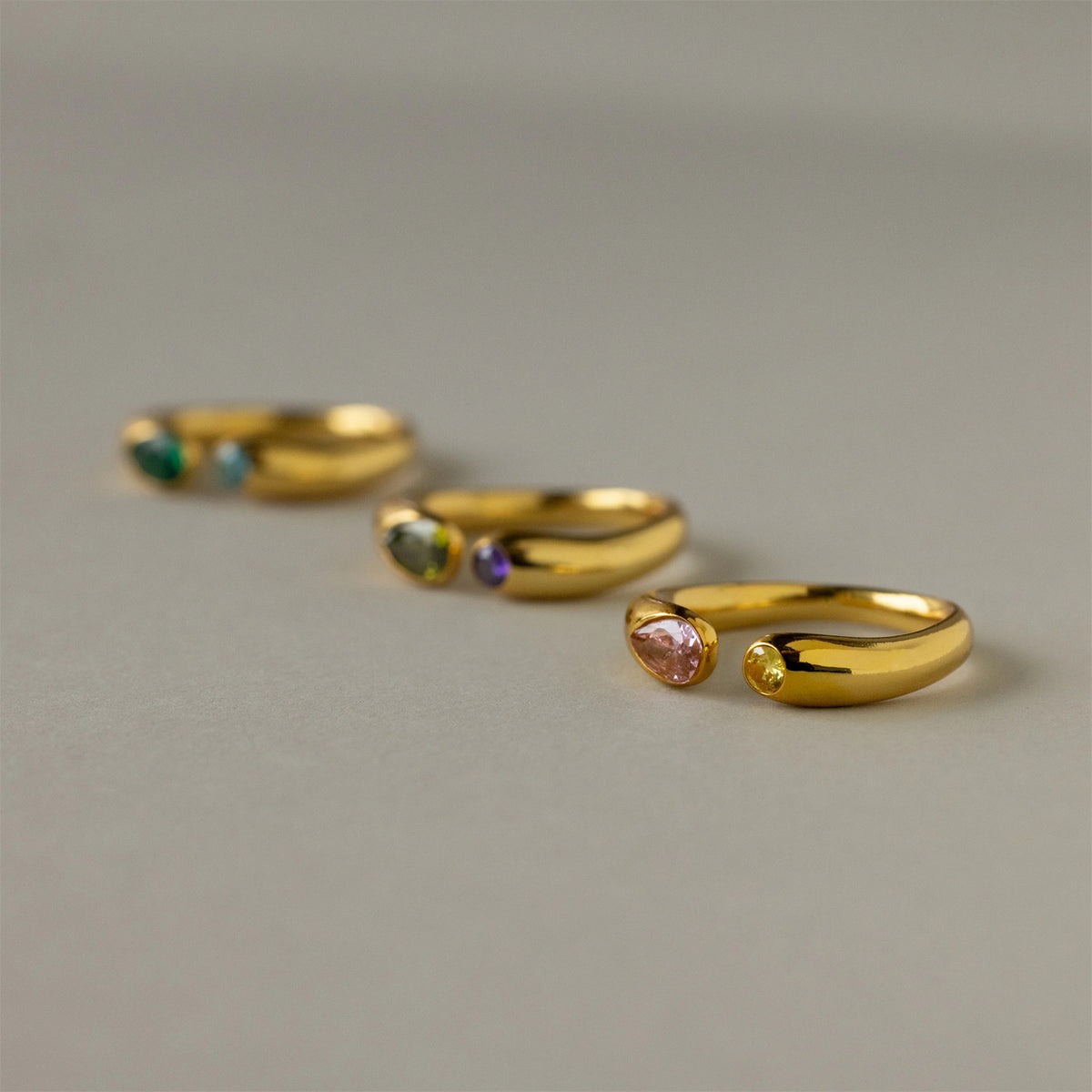 Twin Birthstone Ring