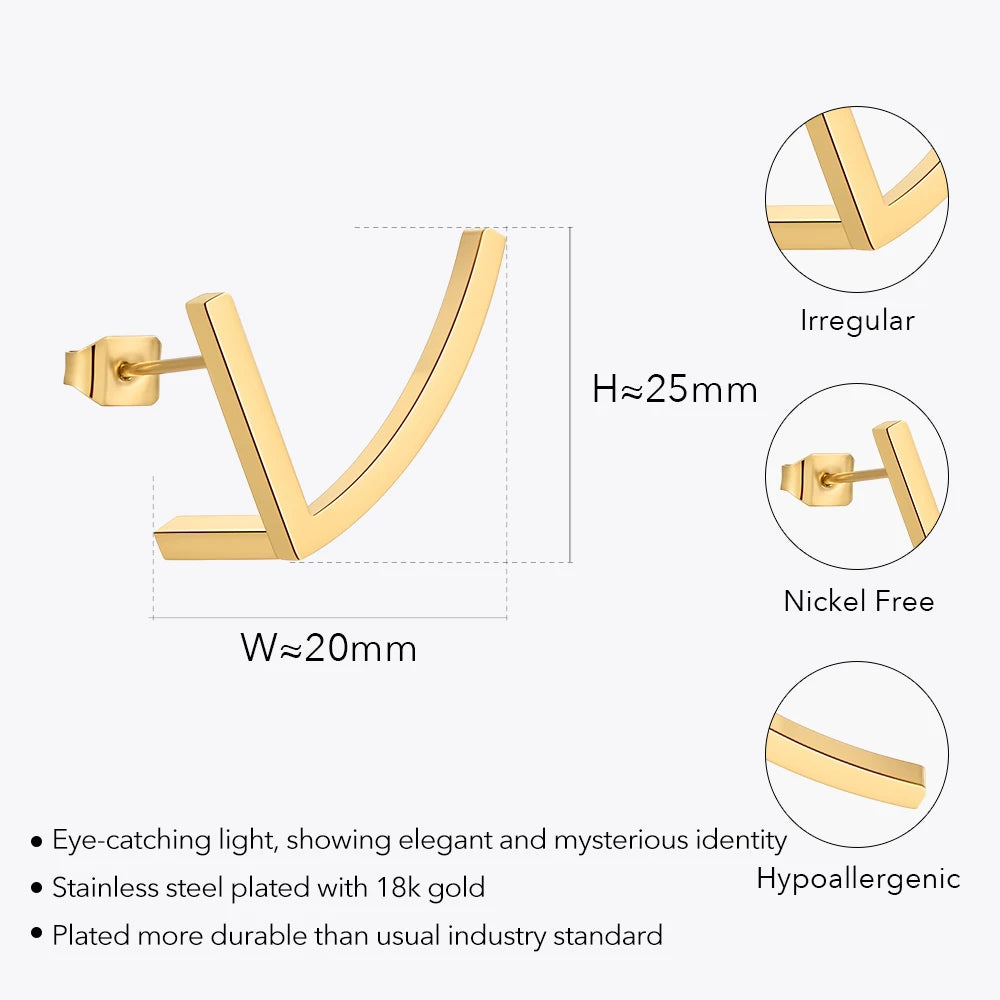 Cut Arc Geometric Earrings