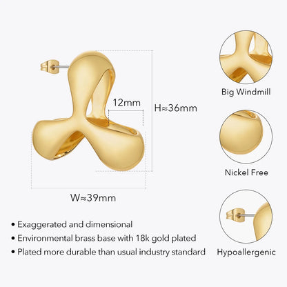 Space Tri-Wind Earrings