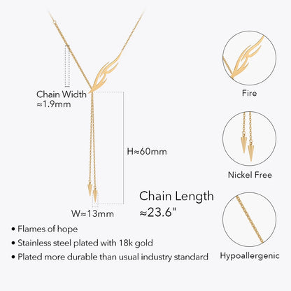 Fire Drop Punk Necklace