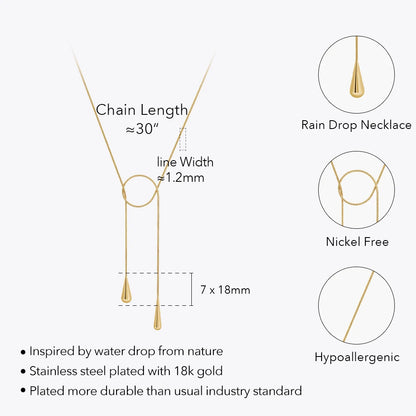 Double Water Drop Punk Necklace