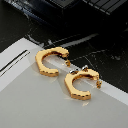 Polygonal Stud Earrings