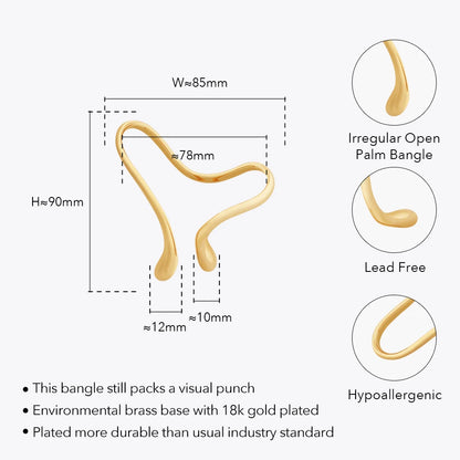 Water Open Palm Punk Bangle