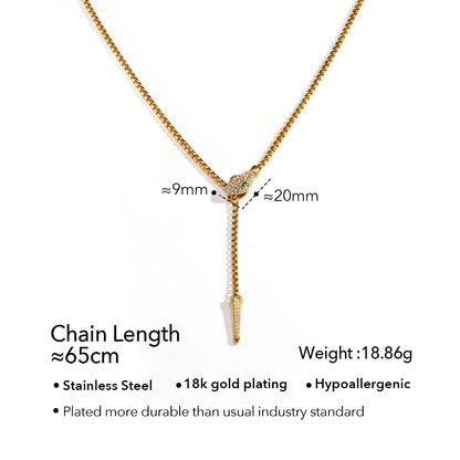 Snake Head Chain Necklace